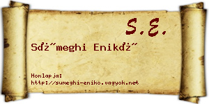 Sümeghi Enikő névjegykártya
